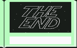 Gamma Force in Pit of a Thousand Screams (Commodore 64) screenshot: The End