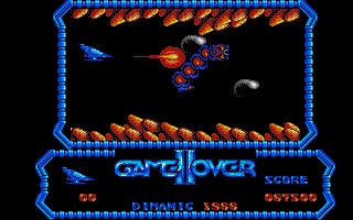 Game Over II (Atari ST) screenshot: ..where you battle a flying centipedes and monstrous slowdown.