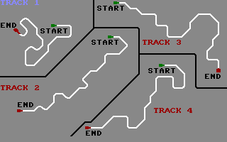 The Games: Winter Edition (Amiga) screenshot: Luge - Choose a track.
