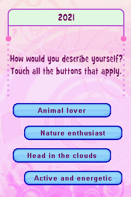 Style Lab: Fashion Design (Nintendo DS) screenshot: How would you describe yourself?