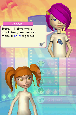 Style Lab: Fashion Design (Nintendo DS) screenshot: Game start