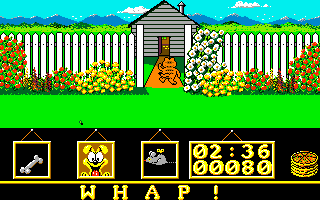 Garfield: Big, Fat, Hairy Deal (Amiga) screenshot: Entering house