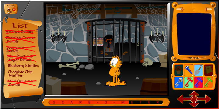 Garfield's Scary Scavenger Hunt Online Game