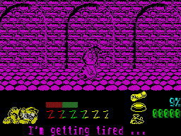 Garfield: Big, Fat, Hairy Deal (ZX Spectrum) screenshot: Through the sewer