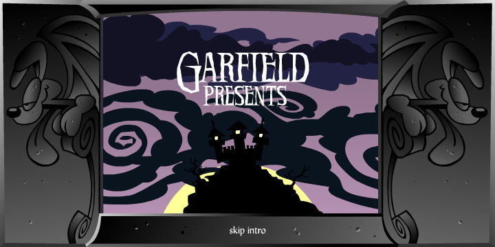 Garfield's Scary Scavenger Hunt (Browser) screenshot: New splash screen
