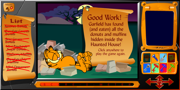 Friv Garfield's Scary Scavenger Hunt