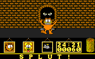 Garfield: Big, Fat, Hairy Deal (Amiga) screenshot: Garfield smiles