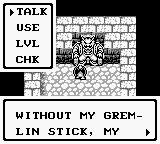 Gargoyle's Quest (Game Boy) screenshot: The kings of the ghoul realm usually tell you what to do next.