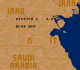 Garry Kitchen's Super Battletank: War in the Gulf (Genesis) screenshot: Mission 1