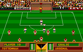 Gazza's Super Soccer (Amiga) screenshot: Penalty shot