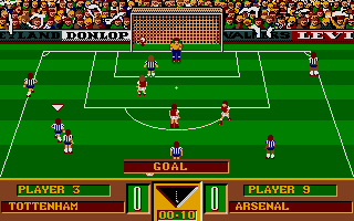 Gazza's Super Soccer (Atari ST) screenshot: It's a goal