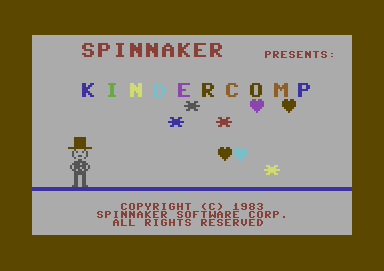 KinderComp (Commodore 64) screenshot: Title screen