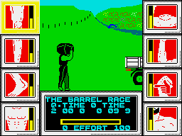 Geoff Capes Strongman (ZX Spectrum) screenshot: Roll out the barrel