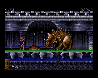 Ghost Battle (Amiga) screenshot: Another one of those Shadow of the Beast moments.