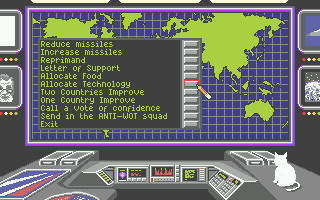 Global Commander (Atari ST) screenshot: These options are always available