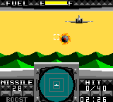 G-Loc: Air Battle (Game Gear) screenshot: Over the green mountains...