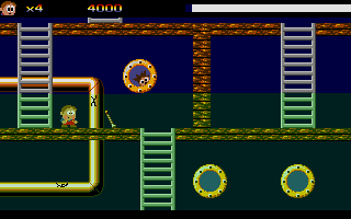 Goin' Down with the Captain (Atari ST) screenshot: The water is rising fast