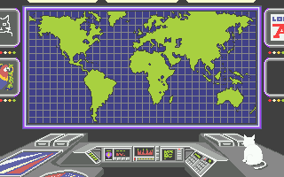 Global Commander (Atari ST) screenshot: The main game screen at the start