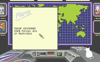 Global Commander (Atari ST) screenshot: Fly and run till it hurts