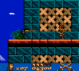 Gold and Glory: The Road to El Dorado (Game Boy Color) screenshot: Bad Indian may feel your Cutlass...