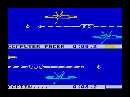 Gold, Silver, Bronze (ZX Spectrum) screenshot: Leading the way