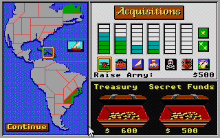 Gold of the Americas: The Conquest of the New World (Atari ST) screenshot: Economics
