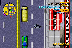 Grand Theft Auto Advance (Game Boy Advance) screenshot: The first Ammu-Nation is located in Harwood.