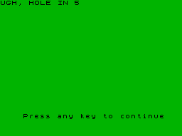 Grandpa Joe Plays the Open (ZX Spectrum) screenshot: A bogey