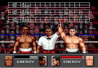 Greatest Heavyweights (Genesis) screenshot: And the winner is... Rocky Marciano!