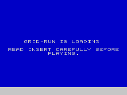 Grid Run and Pontoon (ZX Spectrum) screenshot: Not the most lavish loading screen ever