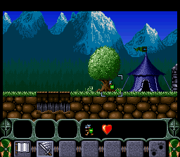 King Arthur's World (SNES) screenshot: Starting out on the training mission