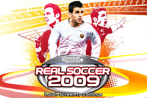 Real Soccer 2009 (Android) screenshot: Title screen