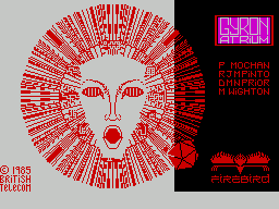 Gyron (ZX Spectrum) screenshot: Animated title screen