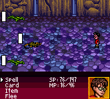 Harry Potter and the Sorcerer's Stone (Game Boy Color) screenshot: A typical fight in the game.