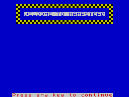 Hampstead (ZX Spectrum) screenshot: Title screen