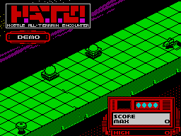H.A.T.E: Hostile All Terrain Encounter (ZX Spectrum) screenshot: Demo sequence