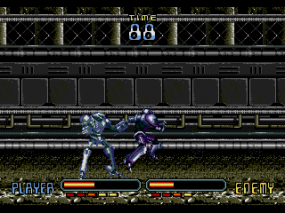 Heavy Nova (SEGA CD) screenshot: Fighting the second boss