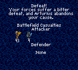 Heroes of Might and Magic (Game Boy Color) screenshot: Defeated!