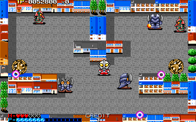 Ultraman Club: Tatakae! Ultraman Kyoudai!! (Arcade) screenshot: Third level