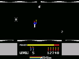 H.E.R.O. (MSX) screenshot: The lights are out, now how will I find my way?