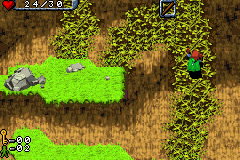 The Hobbit (Game Boy Advance) screenshot: Climbing around in the vines can get you to places that are not accessible any other way