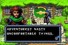 The Hobbit (Game Boy Advance) screenshot: Bilbo isn't one for adventures... yet