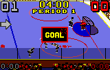 Hockey (Lynx) screenshot: Hitting the puck into the opponents net results in a goal.