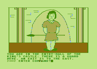Hi-Res Adventure #4: Ulysses and the Golden Fleece (Atari 8-bit) screenshot: Outside the king's castle