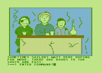 Hi-Res Adventure #4: Ulysses and the Golden Fleece (Atari 8-bit) screenshot: You need to recruit some sailors for your ship