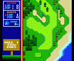 Hole in One Special (MSX) screenshot: The wind speed is 3m per second