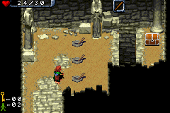 The Hobbit (Game Boy Advance) screenshot: Yet another puzzle requires pulling the levers in the right order