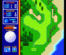 Hole in One Special (MSX) screenshot: Select a club and ball direction