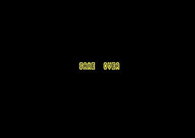 Hoppin' Mad (Amstrad CPC) screenshot: Game over