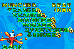 Hot Potato! (Game Boy Advance) screenshot: Mission Game Menu